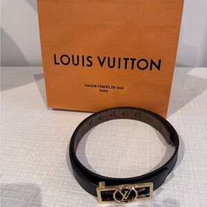 Louis Vuitton Black Leather Belt